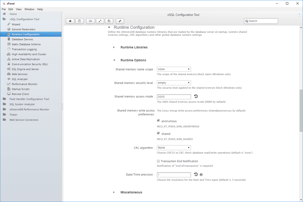 xSQL Configuration Tool